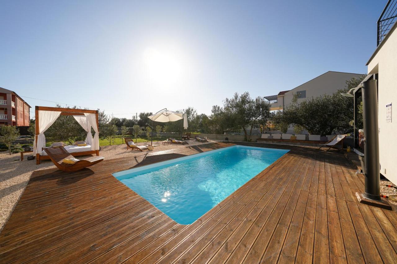 Villa Suncica With Heated Pool, Jacuzzi And Bikes Near Zadar Sukošan Exterior foto